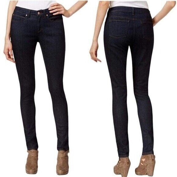 EILEEN Fisher Womens Denim Mid-Rise Skinny Jeans Navy Size 4 - Picture 1 of 9